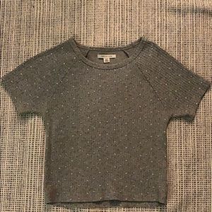 AMERICAN EAGLE XS Ribbed Crop T-Shirt